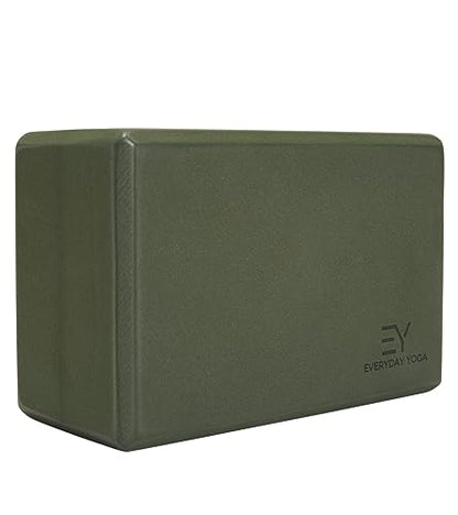 Everyday Yoga Premium Foam Block, 3in/4in/5in Thick, Multi Colors, 1 Block - color: Dark Olive, size: 4 Inch Thick