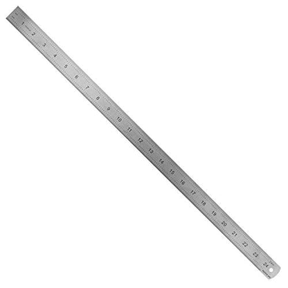 Pacific Arc Stainless Steel Ruler Inch and Metric, with 32nd and 64th Graduations, 24 Inches - style: 24 In