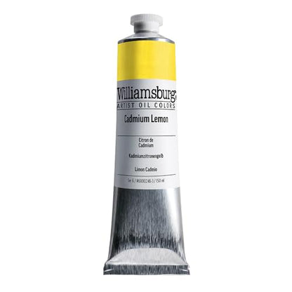 Williamsburg Artist Oil Colors by GOLDEN, Cadmium Lemon, 150 ml tube, Professional Oil Paint, Opaque - color: Cadmium Lemon, size: 5.07 Fl Oz (Pack of 1)