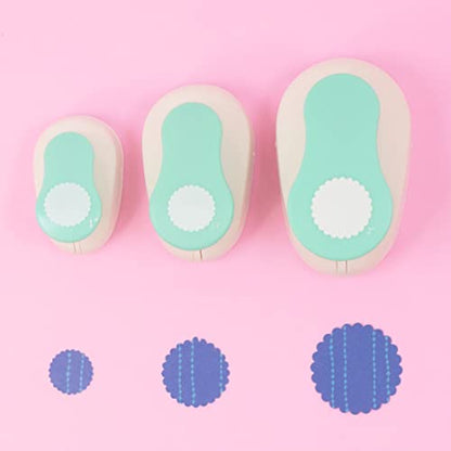 Craftelier - Scalloped Circle Punch 1" (2.54 cm) Diameter | Hole puncher, scrapbooking and crafts projects, lever punch, for paper and cardstock, size 2.75 x 1.77 x 2.36 in - size: Pack of 1: 1" Diameter
