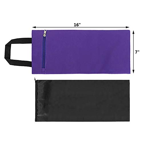 TOPTIE 2 Pack Yoga Sandbag Unfilled Weighted Bag for Fitness Yoga Bolster - color: Black