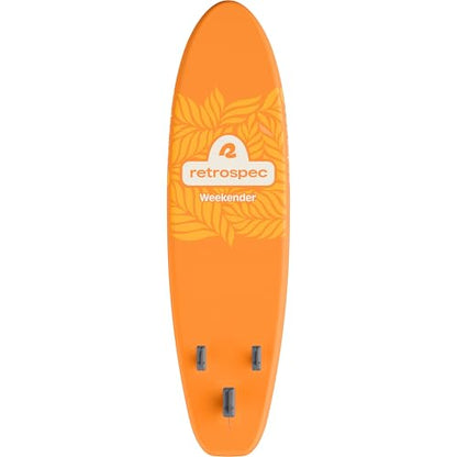 Retrospec Weekender Inflatable Stand Up Paddle Board Includes Paddle, Pump, and Accessories 10’6” Lightweight iSUP, Puncture Resistant Inflatable Paddle Board for Adults - color: Creamsicle 1