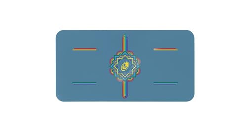 Liforme Yoga Pad - Revolutionary Alignment System, Advanced Non-Slip Grip | Eco-friendly, Non-Toxic, Sweat-Resistant, 4.2mm thick pad for knee, elbow and hand support during Yoga, Free Yoga Bag - color: Blue Sky
