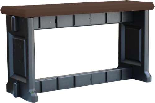 Outdoor Bench, Multiple Colors and Pack Sizes, Click-and-Lock Hardware-Free Assembly, Durable All-Weather Seating, Proudly Made in the USA (Espresso/Black, 1 Pack) - color: Espresso/Black, size: 1 Pack