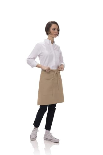 Chef Works Unisex Half Bistro Server Apron - color: Khaki