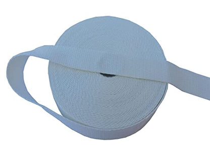 1 Inch Cotton Webbing 10 Yards Cotton Strap for Tote Canvas Bags Crafts Sewing (2029 White) - color: 2029 White