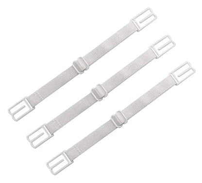 Women's Non-slip Adjustable Elastic Bra Strap Clips Holder-3 Packs - color: White
