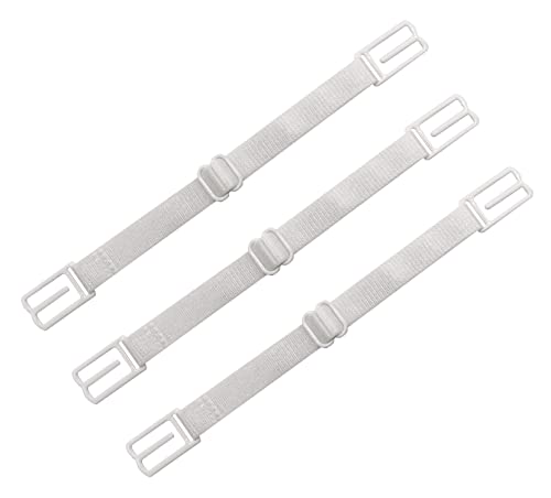 Women's Non-slip Adjustable Elastic Bra Strap Clips Holder-3 Packs - color: White