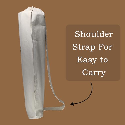 Yoga Mat Bag Cover -100% Cotton Lightweight,Washable Yoga Dust Bag With Adjustable Strap