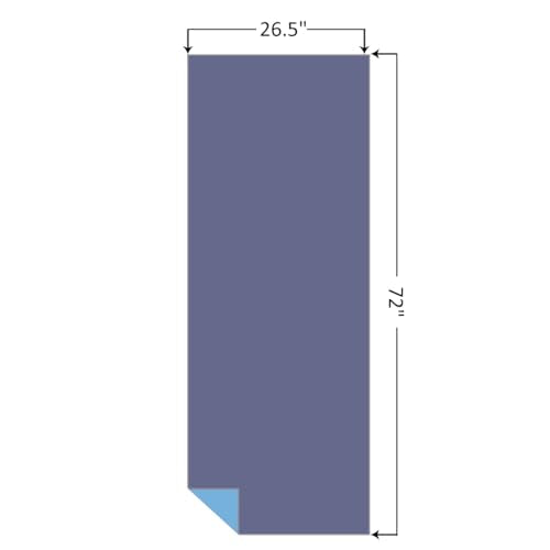 Eunzel Hot Yoga Mat Towel, Reversible Two-Tone 72" x 26.5" - color: Navy& Blue