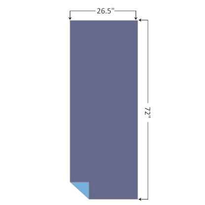Eunzel Hot Yoga Mat Towel, Reversible Two-Tone 72" x 26.5" - color: Navy& Blue