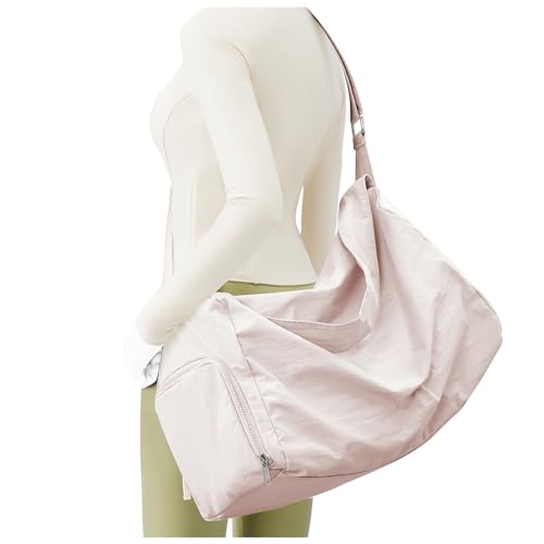 Small Gym Bag with Shoe Compartment, Workout Sport Duffle Bag for Women Travel, Waterproof Shoulder Overnight Bags Lightweight Carry on Tote Bags for Swim, Yoga, Dance - color: A-Pink, size: Small