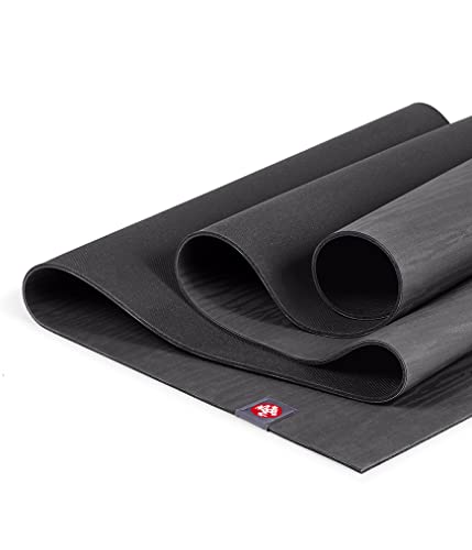Manduka eKO Yoga Mat - Natural Rubber | Eco-Friendly | Soft Textured Surface| Natural Next-to-Skin Feel - color: Charcoal, size: 71" x 24"