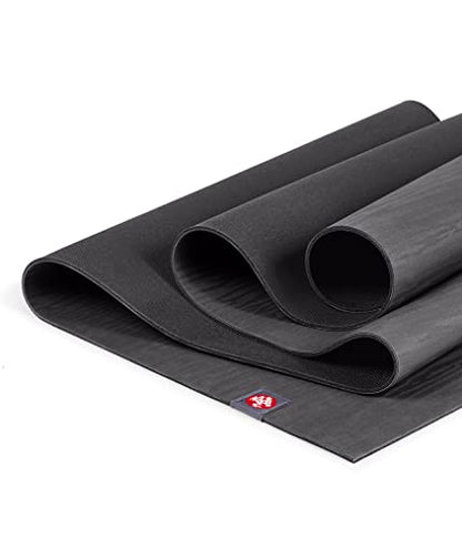 Manduka eKO Yoga Mat - Natural Rubber | Eco-Friendly | Soft Textured Surface| Natural Next-to-Skin Feel - color: Charcoal, size: 71" x 24"