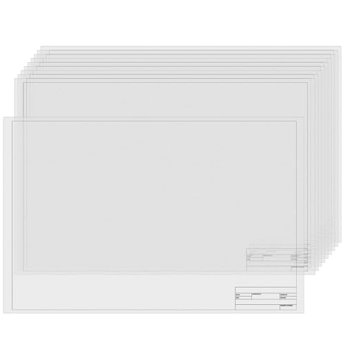 Tatuo 15 Sheets Architectural Vellum Paper 24 x 36 Inch Drafting Vellum Tracing Sheets White Semi Translucent Drafting Paper Rag with Border and Title Block for Drawing Sketching Architecture Building - size: 24 x 36 Inch