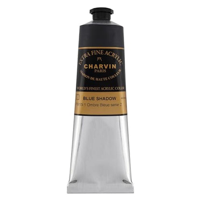 Charvin Extra Fine Professional Acrylic Paint - Blue Shadow, 150ml Tube, Triple-Milled, Lightfast Pigments, Open Stock Artist Acrylic Paints in Nature-Inspired Hues - color: Blue Shadow, size: 5.07 Fl Oz (Pack of 1)