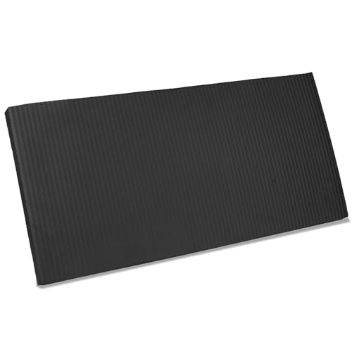 Yoga Knee Pad Cushion Yoga Mat Thick Kneeling Pads Support for Knees, Wrists Elbows, Non-Slip - Earth-Friendly Knee Pads for Yoga, Pilates, Floor Workouts - Knee Cushion, Black Yoga Mat, 24x12.2 Inch