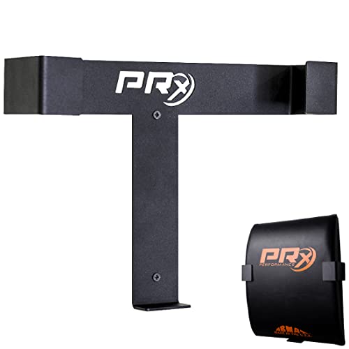 PRx Performance Wall Mounted Ab Mat Holder - Abdominal Exercise Mat Storage, Space Saving, Ideal Home Gym Rack, Commercial Gyms & Ab Workout Support, Gym Wall Storage Solution, Black Powder Coated