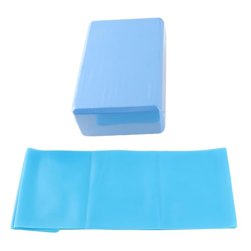 5Pcs Yoga Fitness Set, Yoga Blocks with Stretch Belt, Latex Towel and Resistance Loop, Complete Workout Kit for Home Gym, Includes Yoga Ball for Pilates, Stretching and Strength Tr