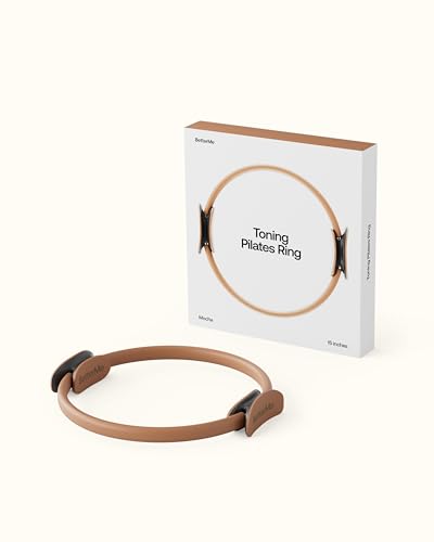 BetterMe Toning Pilates Ring – Magic Circle Pilates Ring for Strength & Flexibility – 15 Inch Fitness Ring for Home Pilates & Yoga Workouts - color: Mocha