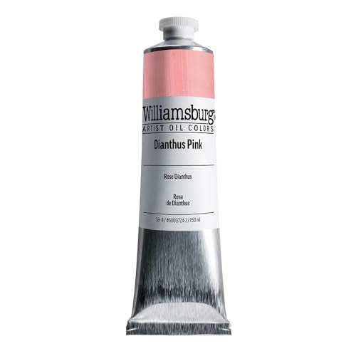 Williamsburg Artist Oil Colors, Dianthus Pink, 150 ml Tube | Artist grade oil paint delivering rich texture, high pigment load, and distinctive handmade character. - color: Dianthus Pink, size: 5.07 Fl Oz (Pack of 1)