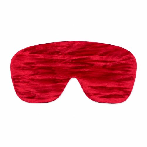 Handmade Opulence Yoga Eye Pillow - Weighted Flaxseed Fill, Lavender Aromatherapy, Satin & Velvet, Adjustable Strap - Ideal for Meditation & Restful Sleep - Cherry - TEMFL-CH - color: Cherry