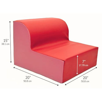 Children's Factory Library Trio Cozy Kids Chairs, Toddler Flexible Seating Classroom Furniture for Preschool or Daycare, 3-Pack | Easy to Clean Water-Resistant Vegan Leather Kids Chair, High Density Foam Toddler Chair for Preschool, Daycare, or Playrooms
