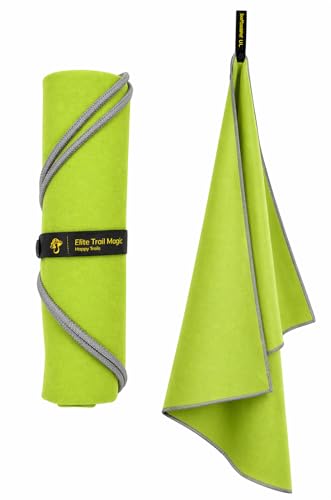 Backpacking Ultralight Quick Dry Microfiber Soft Fast Drying Hand and Face Towel Wash Cloth Camping Yoga Hiking Active Lifestyle (Lime, Medium 16x28) - color: Lime, size: Medium