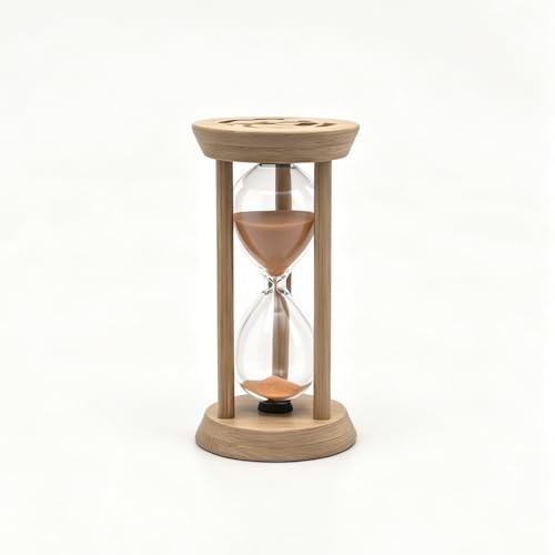 Mini Wooden Sand Timers,100% Bamboo Hourglass Sand Timers 2Min Sandglass Timer for Toothbrush Timer Games Classroom Home Office Cooking(Orange+2Min) - color: Orange, size: 2Min