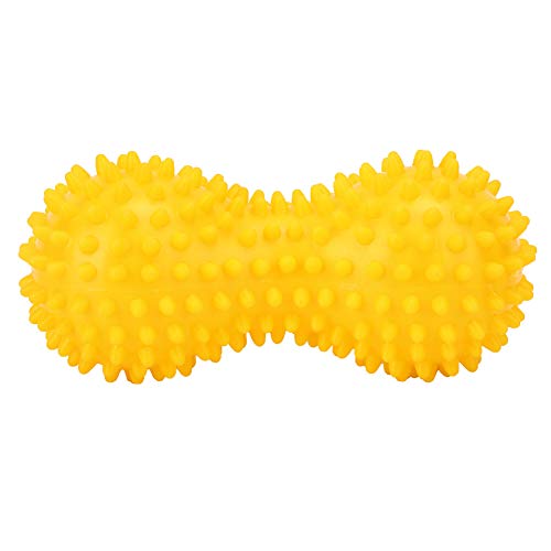 Drfeify Massage Ball, PVC Spiky Muscle Relaxation Ball for Pain Relief, with Strong Spikes for Fitness Yoga, Back Neck Feet (Yellow) - color: Yellow