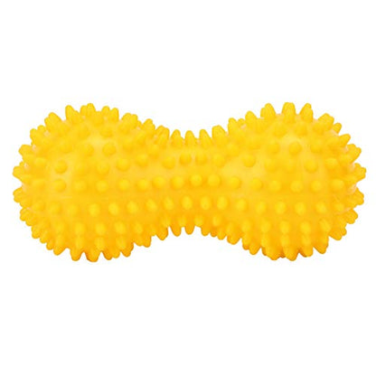 Drfeify Massage Ball, PVC Spiky Muscle Relaxation Ball for Pain Relief, with Strong Spikes for Fitness Yoga, Back Neck Feet (Yellow) - color: Yellow