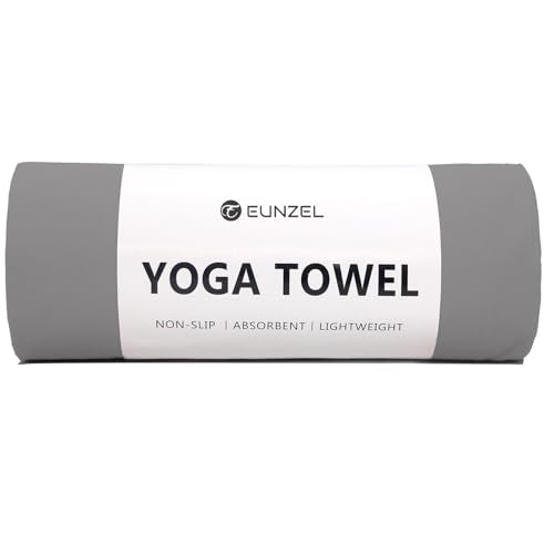 Eunzel Hot Yoga Towel Non Slip Yoga Mat Towel Non-Slip Sweat Absorbent Microfiber Towel for Hot Yoga, Pilates and Workout 72" x 26.5", Dark Grey - color: Dark Grey