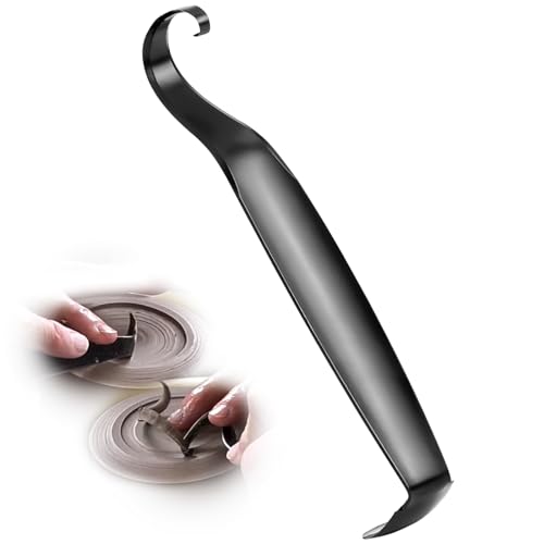 Versatile Pottery Trimming Tools, Sharpened Pottery Tool for Potter, Quality Double Ended Clay Trimming Tool Ceramics 1 Piece Black