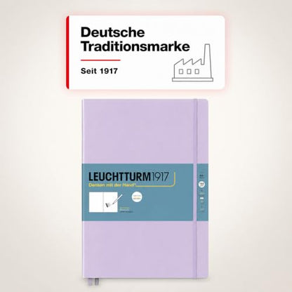 Leuchtturm1917 - Master A4 Hardcover Sketchbook (Lilac) - 112 Pages of 150g/m² Paper | 112 pages, thread binding, acid-free, folding case, lilac, drawing card, developed in Germany - color: Lilac, size: Master (A4+)
