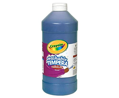 Crayola Washable Tempera Paint For Kids, Blue Paint, Classroom Supplies, Non Toxic, 32 Oz Squeeze Bottle - color: Blue, size: 32 Fl Oz (Pack of 1)