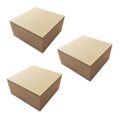 BJDesign Square Tatami Bench Platform, Igusa Rush Grass Top, Natural 3 Sets
