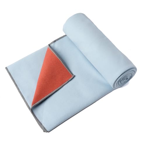 Eunzel Hot Yoga Mat Towel, Reversible Two-Tone 72" x 26.5" | Reversible Two-Tone Design, Absorbent Microfiber, Hot Yoga & Pilates, Soft Double-Sided Fabric - color: Z- Desert Rb/ Forest Gp