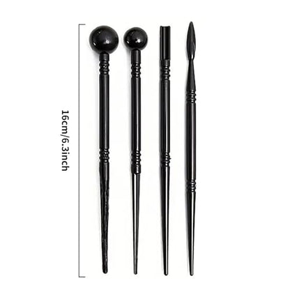41PCS Polymer Clay Tools Kit, Clay Sculpting Art Tool Set with Wooden Carving Tools, Ball Stylus, Silicone Scrapers, Art Brushes for Pottery, Modeling, Nail Art, DIY Crafts for Beginners-Black - color: 41Pcs-Black