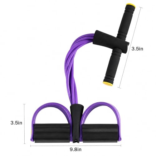 Pedal Resistance Bands with Handles - color: Black