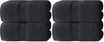 White Classic Luxury Soft Bath Sheets Set - 650 GSM Cotton Luxury Bath Towels Extra Large 35x70 | Highly Absorbent and Quick Dry | Hotel Quality Extra Large Towels Oversized, Black, 4 Pack - color: Black, size: Bath Sheets, 4 Pack