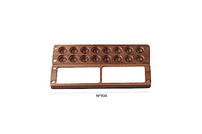 Leadigol Wooden Mini Travel Paint Palette, Watercolor Painting Box, Painting Paint Saver Mixing Tray, Wooden Colour Mixing Palette Box, Artist Travel Sketch Painting Box