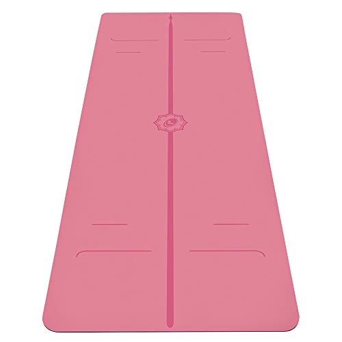 Liforme Evolve Yoga Mat - Patented Alignment Design, Advanced Non-Slip Grip - color: Pink
