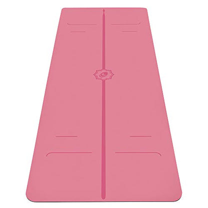 Liforme Evolve Yoga Mat - Patented Alignment Design, Advanced Non-Slip Grip - color: Pink