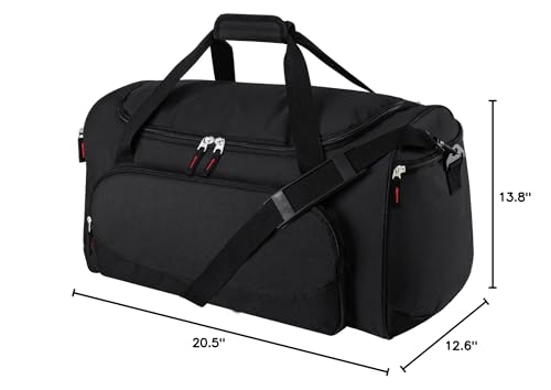 Uarition Gym Bag for Men & Women - 50L Large Duffle Bag for Travel, Black - color: Black
