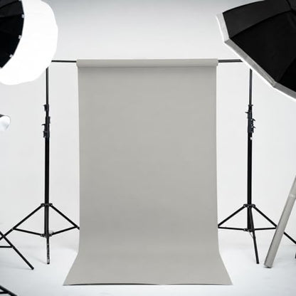 Kate Seamless Paper Backdrop for Photography Light Gray Photo Backdrop Paper (53''x32.8' Pursuit Grey) - color: Pursuit Grey, size: 53''x32.8'