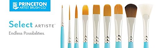 Princeton Select Artiste Flat Wash Brush, Synthetic, Short Handle, Size 1/2 inch, 1 Count - size: Size 1/2 inch