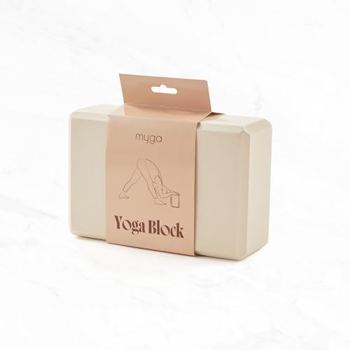 MYGA Yoga Block,Lightweight EVA Foam Yoga Brick,High Density Non-Slip Block for Yoga Poses, Pilates, Balance and Flexibility - color: Sand, size: One Size