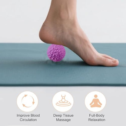 Foot Massage Ball Myofascial Release, Pain Relieve from Plantar Fasciitis, Hand & Back Restore Foot Massage Roller, Massager Tool for Tight Muscles and Sore Feet - color: 3 Pyramid Ball