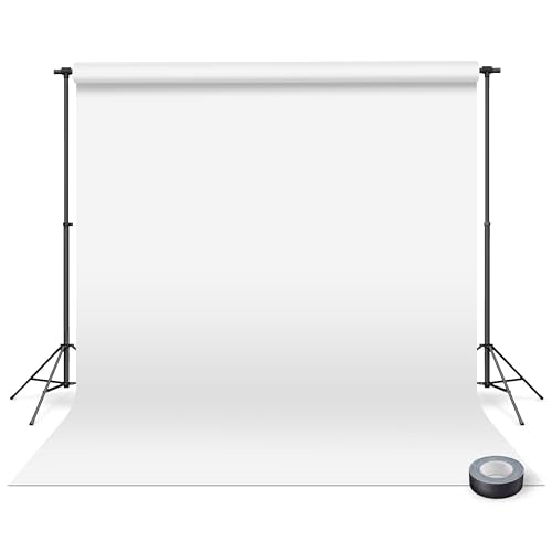 Denny Mfg Seamless Paper Backdrop for Photoshoot, True White, 86 in x 36 ft | Photography Backdrop, Matte Finish for Portraits, Product Photos and Video Shoots, with Free Roll Gaffer Tape (2 in x 13 ft) - color: True White, size: 86 in x 36 ft