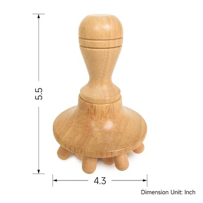 Wooden Mushroom Head Massage Tool for Body Sculpting and Relief